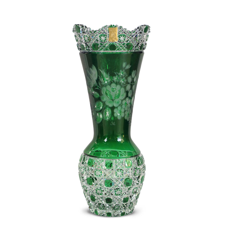 Green Vase 167 Meissen Flower with London 14" High