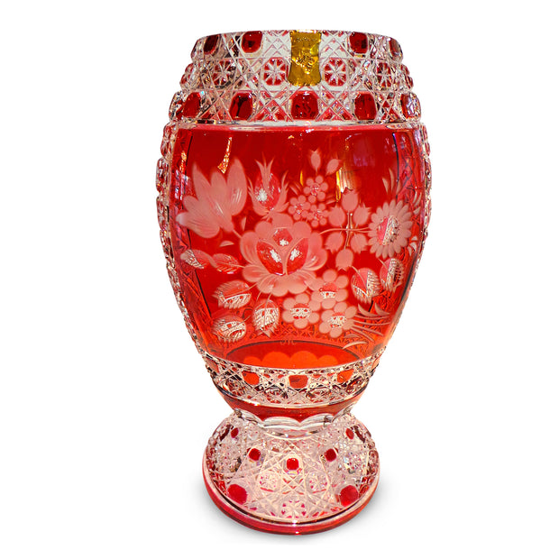 Red Vase 2283/EO 314 Meissen Flower with London 13" High