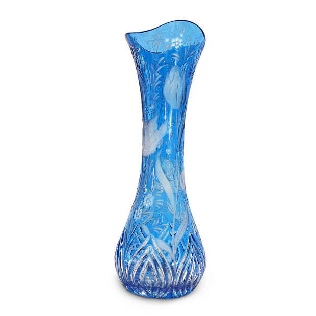 Blue Vase 2150 Tulip Supreme Achievements 14" High