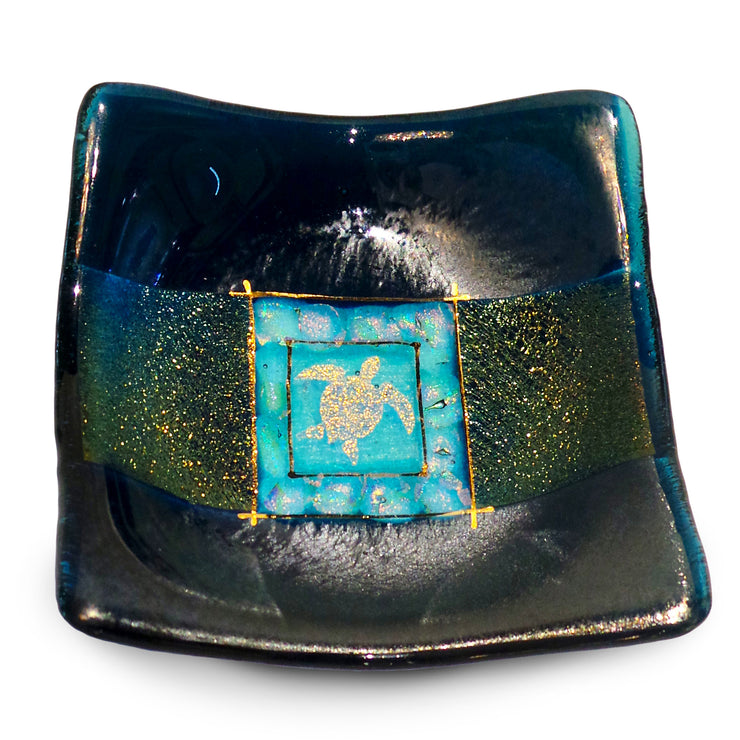 Jewelry Bowl With Turtle, Blue