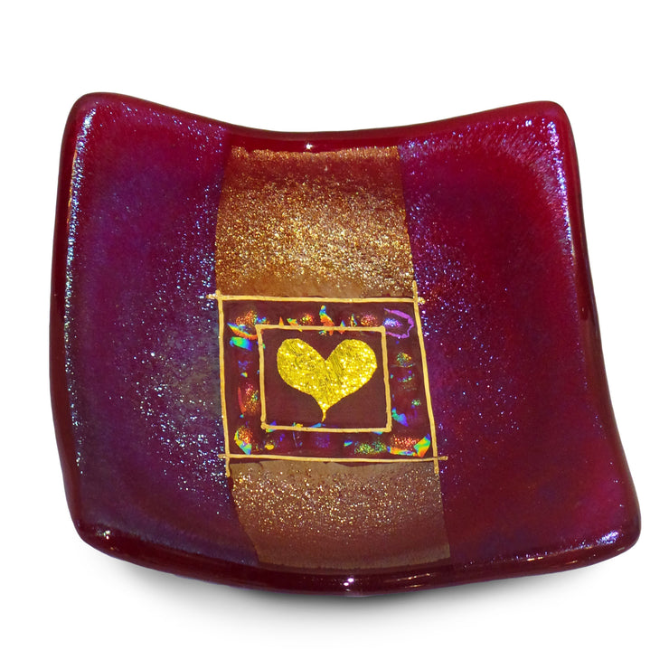 Jewelry Bowl With Heart, Red