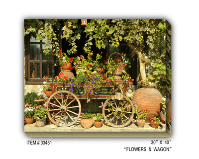 Flowers & Wagon
