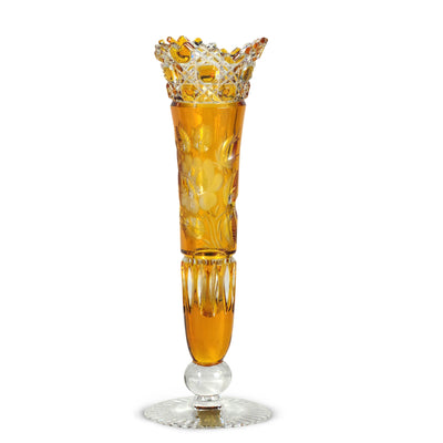 Amber Vase 1024 Meissen Flower with London 8" High