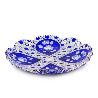 Blue Plate 100 London with Flower 11.5" Diameter