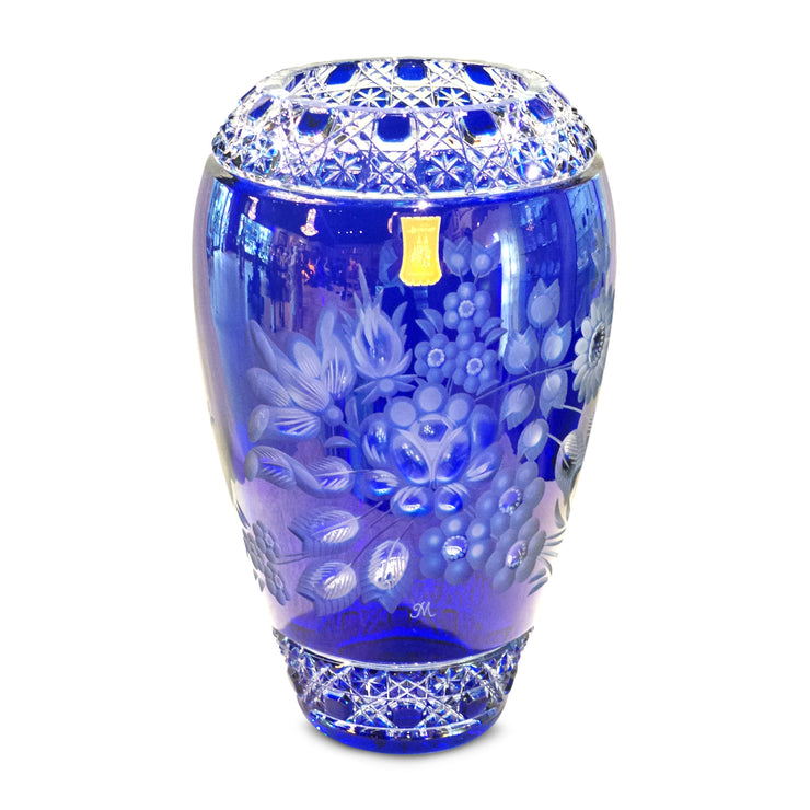 Blue Vase 1378 Meissen Flower with London 12" High