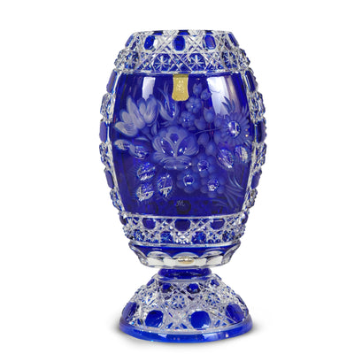 Blue Vase Meissen Flower with London 10" High