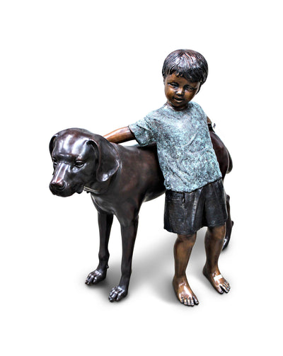 Boy with Dog 12"L x 40.5"W x 36"H