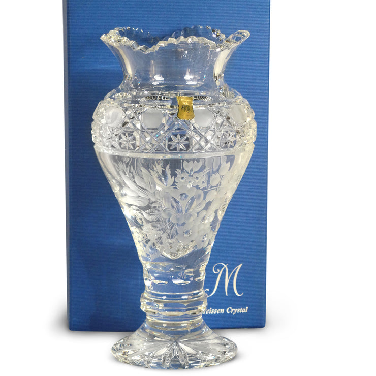 Clear Vase 1354 Meissen Flower with London 10" High