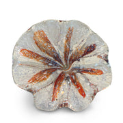 Orange Art Glass Flower with White Spots