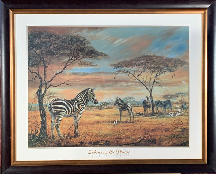Zebras on the Plains Framed Print