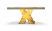 Onyx X Dining Table White 43"L x 59"W x 31"H