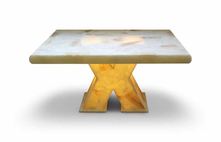 Onyx X Dining Table White 43"L x 59"W x 31"H