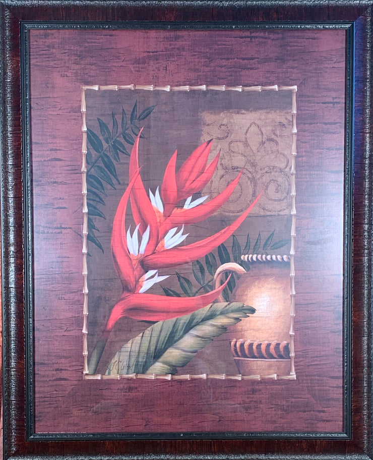 Eastern Red Flower Framed Print