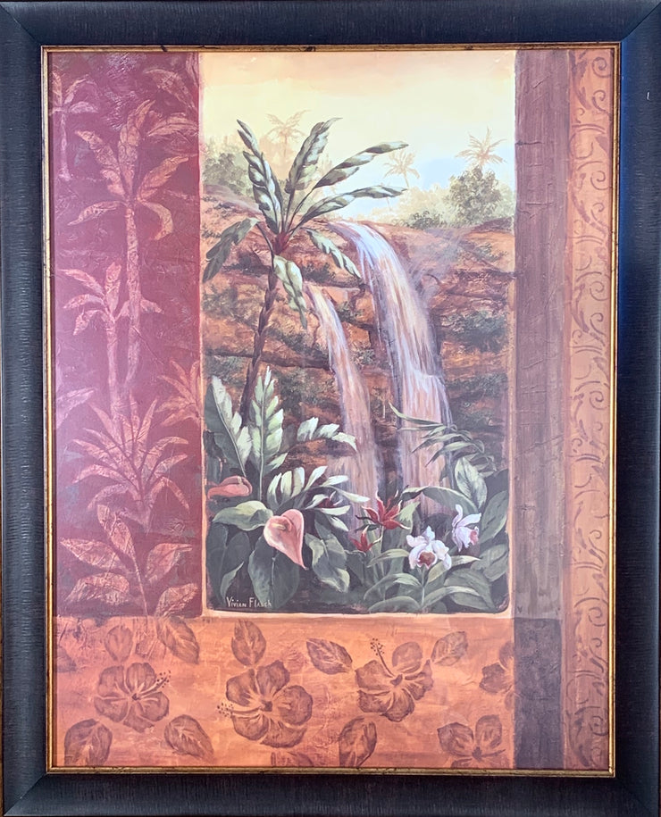 Tropical Waterfall I Framed Print
