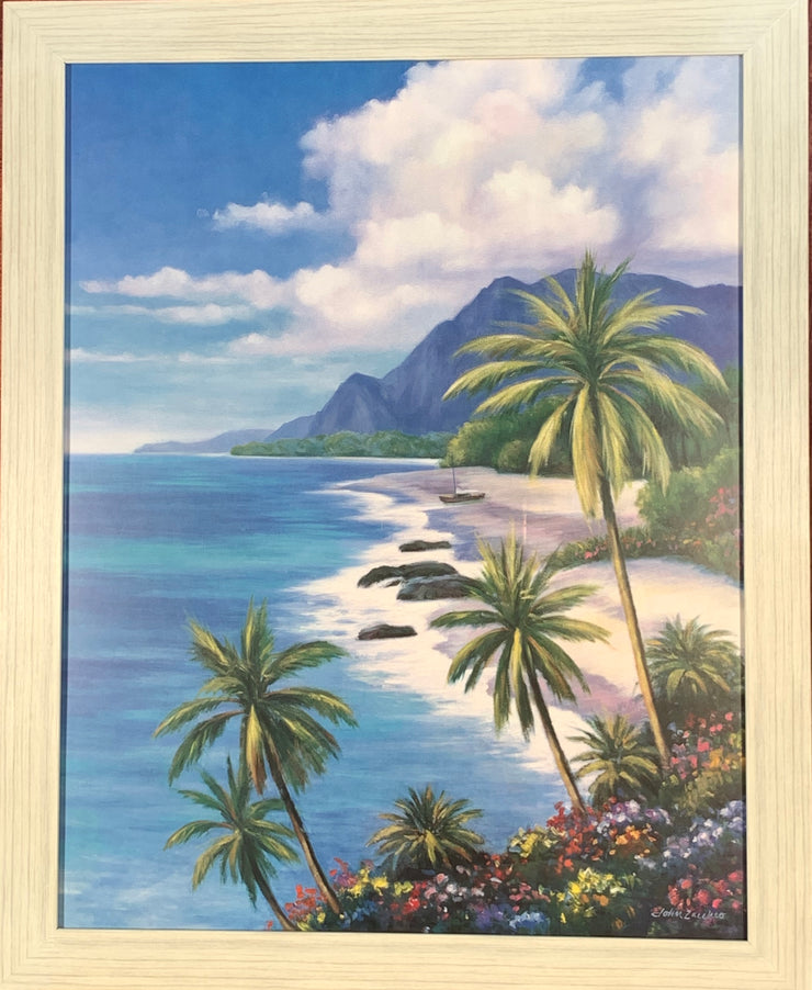 Tropical Mountains Framed Print