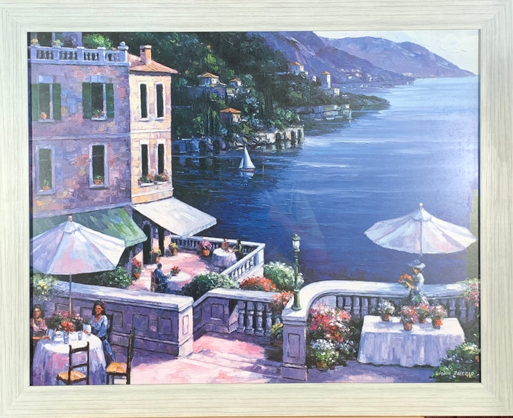 Cafe on the Water Framed Print