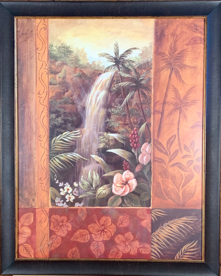 Tropical Waterfall II Framed Print