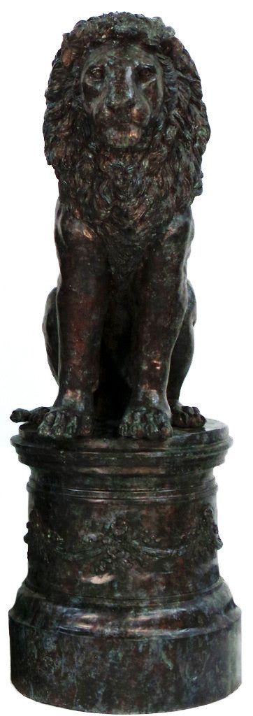 Lion with Base - Right 22"L x 31"W x 65"H