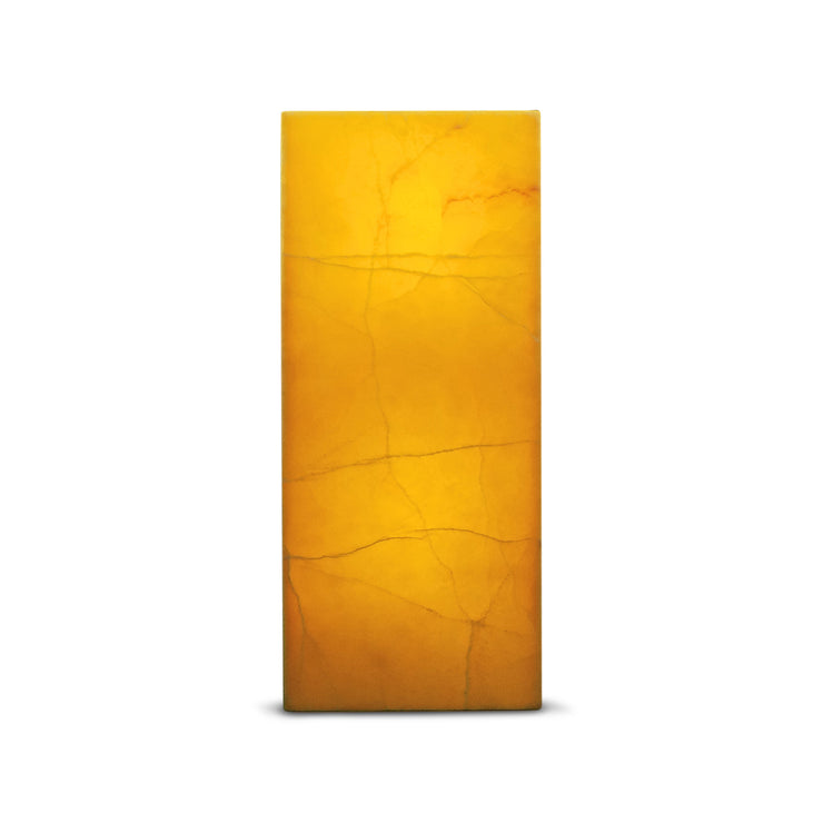 Onyx Square Pedestal with Lights Orange 12"L x 12"W x 30"H