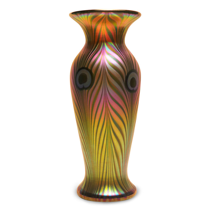 Petite Classic Vase Gold Peacock- 8" High