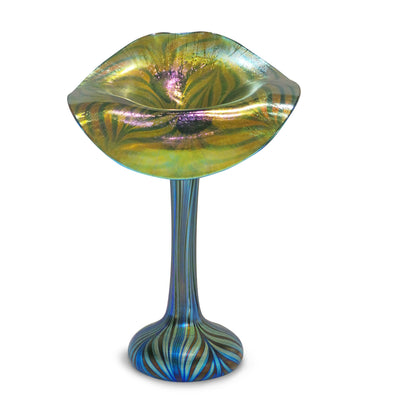 Petite Jack in the Pulpit Vase Gold Peacock - 9-10" High