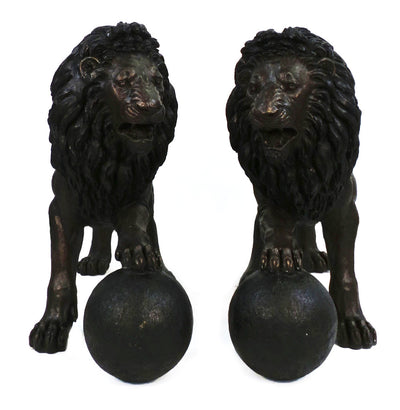 Standing Lion with Ball Pair 19"L x 60"W x 46"H Each