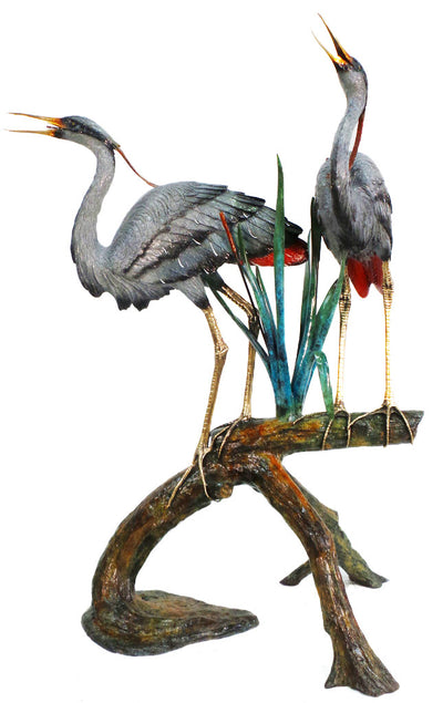 Two Heron- Special Patina 32"L x 24"W x 69"H