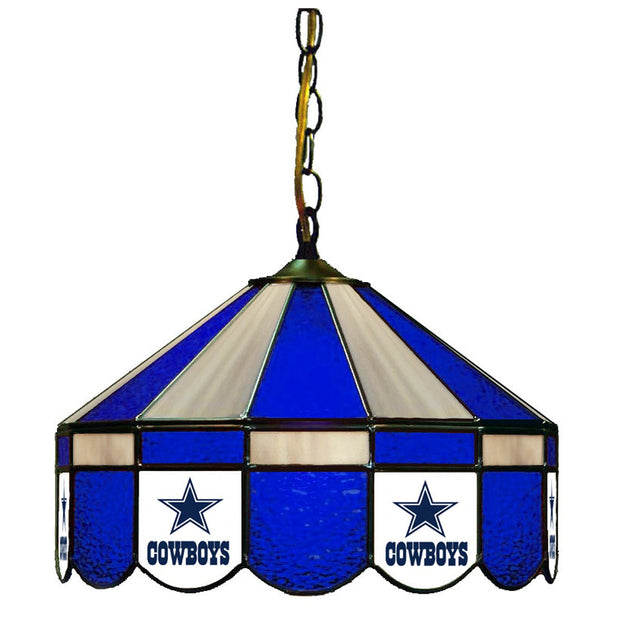 Cowboys 16" Stained Glass Lamp Shade W/ Pull Light