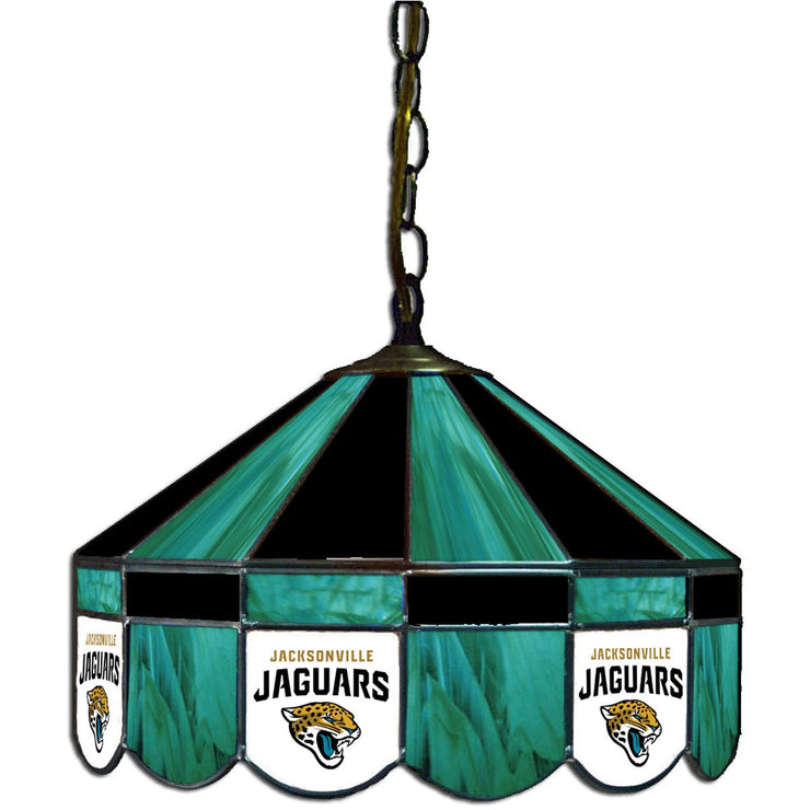 Jaguars 16" Stained Glass Lamp Shade W/ Pull Light
