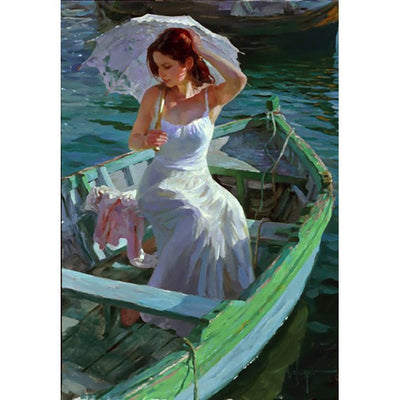 Lakeside Reflection Giclee on Canvas Limited Edition 132/195 by Volegov 32"W x 43"H