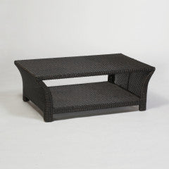 Woven Rect Coffee Table with Weathered Finish